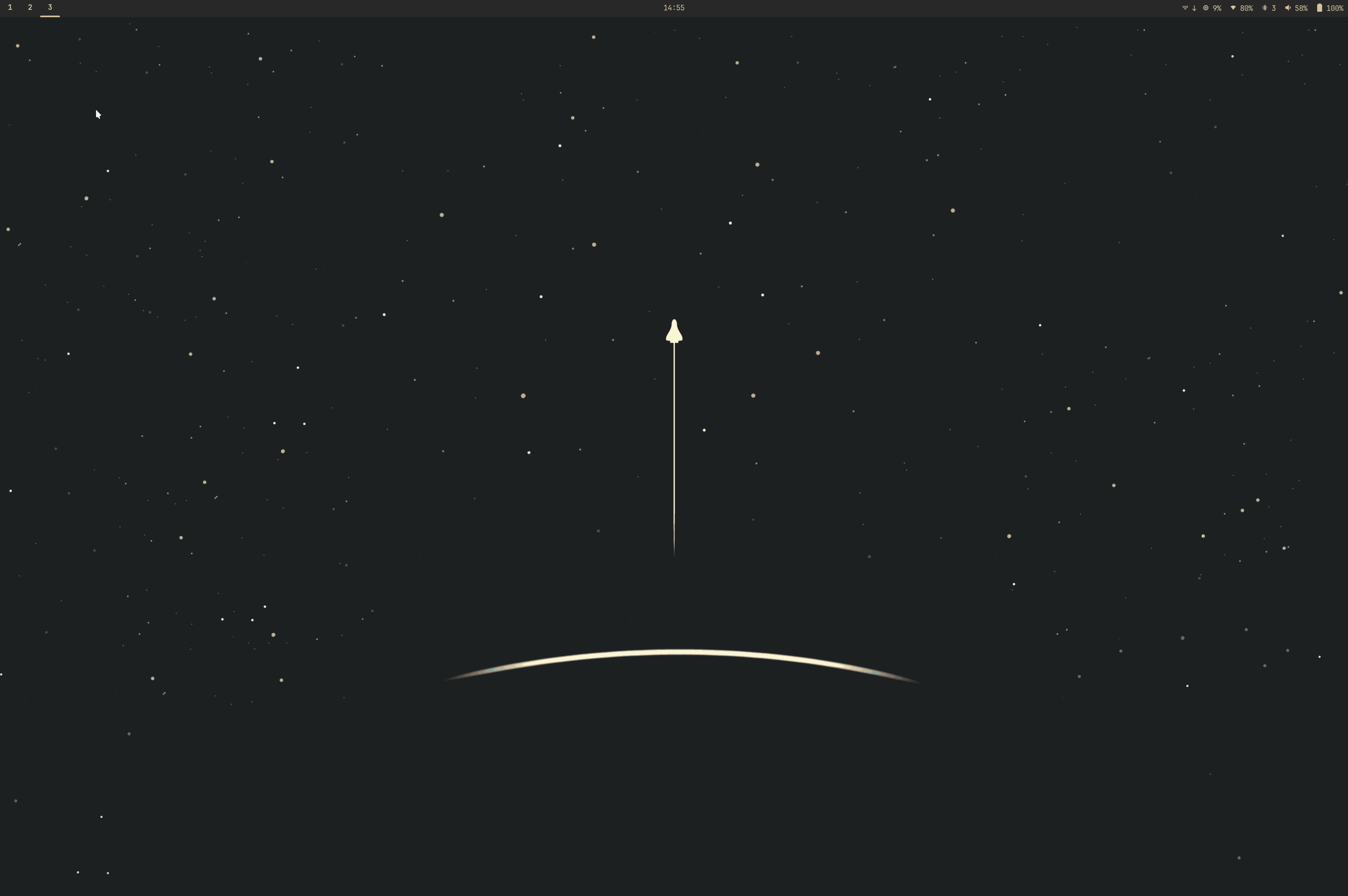 Clean desktop with niri and waybar
