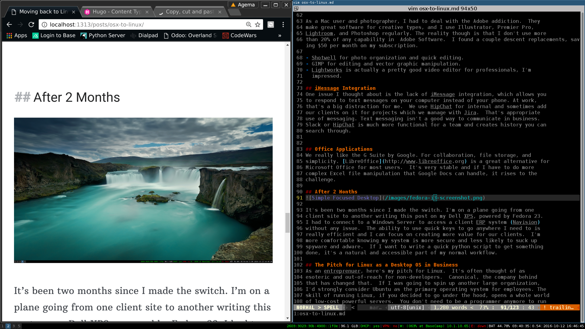 Fedora with i3 installed in less than 20 minutes